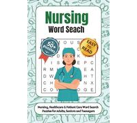 Nursing word search: Word search with easy-to-read letters about nursing, care, patients, and much more | 6 x 9 inches, 110 pages | Over 50 puzzles … ... the care, dedication, and world of nursing.