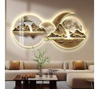 NURUGURE Lampada da Parete a LED 3D con Scultura di Montagna - Decorazione Moderna per Esterni con Alimentazione a Spina per Illuminazione di Foyer e Ingresso