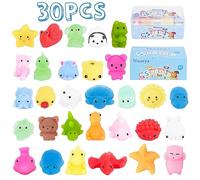 Nuseya Mochi Squishy Giocattoli da Schiacciare, 30 pezzi, senza duplicati, Kawaii Squishy, per Regali di Festa, Natale, Compleanno, Regalo per Bambini, Ragazze, Ragazzi, Pasqua, aula Ricompense