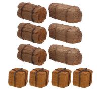 NUSITOU 10 Pezzi Miniature Balle di Fieno in Resina Gialla, Forme Rettangolari e Quadrate, per Diorami Agricoli e Decorazioni Artistiche