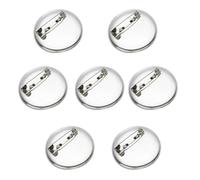 NUSITOU 100 Pezzi Spille Piastra Rotonda Perno in Lega, Accessori per Spille Fai da Te Resistenti, Supporto Inferiore 2,5 Cm per Cucito e Creazione Bigiotteria, Clip Sicura per Abiti