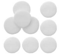 NUSITOU 12 Pezzi Puff Cipria Rotondi in Cotone Vellutato Bianco, Morbidi e Confortevoli per Trucco Viso, Strumento Cosmetico Gentile per Uso Quotidiano