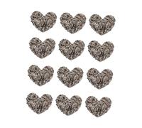 NUSITOU 12pezzi Toppe a Forma di Cuore Strass in Resina, Patch Adesive per Tessuti Lavabili, Decorazioni Creative per Abiti e Progetti Artistici