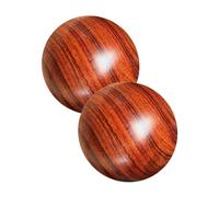 NUSITOU 2 Palline da Massaggio in Legno Palissandro 5 Cm, Set per Esercizi Manuali e Allungamento Muscolare, Rullo Massaggiante Portatile la Circolazione Sanguigna e Benessere