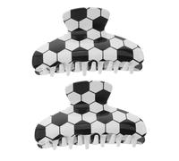 NUSITOU 2 Pezzi Fermagli per Chioma da Calcio per Donne e Ragazze Presa Sicura in Plastico, Design Sportivo e Facile da Aprire, per Giorni di Partita e Eventi a Tema Sportivo