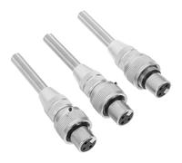 NUSITOU 3 Pezzi Connettore Xlr Femmina con Blocco Sicuro, Metallo e Plastica, Portatile per Apparecchiature Musicali e Mixer Dj Argento