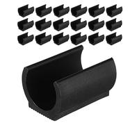 NUSITOU 30 Pezzi Tappi per Gambe di Mobili a Forma di U in Plastica Nera, Antiscivolo e Resistenti All'usura, per Salto su Trampolino e Montaggio Fai-da-te