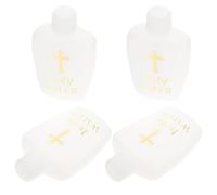 NUSITOU 4 Pezzi Bottiglie per Acqua Santa in Ps da 60ml con Design Raffinato e Sigillate per Decorazioni Battesimo e Festival Portatili e Resistenti