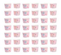 NUSITOU 50 Coppette di Carta per Gelato da 300ml, Monouso e Resistenti, per Yogurt e Dessert, Perfette per Case e Mensa, Confezione da 50 Pezzi Rosa