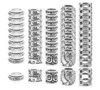 NUSITOU 50 Pezzi Anelli per Chioma Treccia in Metallo Resistenti Accessori per Dreadlocks Decorazione per Chioma per Role Playing e Spose