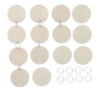 NUSITOU 50 Pezzi Dischetti di Legno Rotondi per Calendario Promemoria Diy, Materiale Legno e Ferro, Resistente e Ecologico, Decorazione Creativa per Casa e Foto Prop