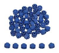 NUSITOU 50 Tappi per Siringa Punta Luer Lock Blu, Cappucci Applicatori per Colla Antintasamento, Adatti a Flaconi e Bottiglie Comprimibili per Vernice, Accessori per Laboratorio