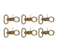 NUSITOU 6 Pezzi Ganci a Scatto Girevoli in Lega di Zinco Chiusura a Granchio, Moschettoni per Borse e Zaini, Accessori Fai da Te per Realizzazione Borse, Chiusure Girevoli Pratiche