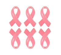 NUSITOU 6 Spille Nastro Rosa da Donna, Spilla Decorativa per Sensibilizzazione Cancro al Seno, Distintivo Femminile Fissaggio Facile, Accessorio Quotidiano Chic per Borsa e Abbigliamento