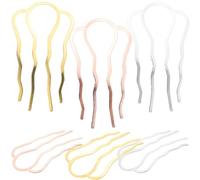 NUSITOU 6pezzi Pettini Laterali in Metallo Forma a Onde per Chioma Lunghi, Clips Chioma Resistenti che Non Tirano, Accessori Chic per Ragazze e Donne
