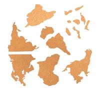 NUSITOU Bacheca in Sughero a Forma di Mappa del Mondo Autoadesiva Marrone, per Messaggi e Appunti in Sale Riunioni o Superfici di Vetro