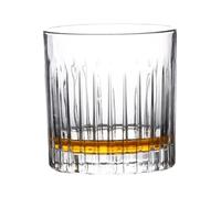 NUSITOU Bicchieri da Whisky in Vetro Classico Incisioni Verticali, Set da 2 Pezzi, Resistente e Trasparente, Adatti per Bar Domestico e Uso Outdoor come Campeggio e Viaggi