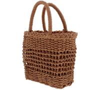 NUSITOU Borsa Tracolla Estiva Donna in Plastica Intrecciata Design Pastorale, Leggera e Spaziosa per Spiaggia e Vacanze Primaverili ed Estive