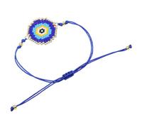 NUSITOU Bracciale di Perline Blu Intrecciato per Donna Occhio di Allah, Resistente alla Moda, come Regalo per San o Anniversario