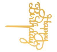 NUSITOU Cake Topper Acrilico Color Oro per Compleanno e Fidanzamento, Decorazione Creativa e Vivace per Dolci e Gelati, per Rendere Unica la Tua Festa