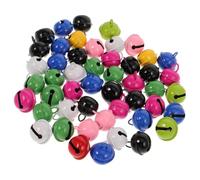 NUSITOU Campanellini Rotondi in Ferro 22mm 50 Pezzi Suono Allegro e Nitido per Decorazioni Natalizie e Fai-da-Te Artigianali Colore Casuale