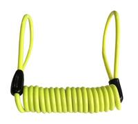 NUSITOU Cavo Promemoria Blocca Disco per Bicicletta Molla Colorata Gialla in Plastica, Facile da Trasportare, 2 Estremità ad Anello per Sicurezza