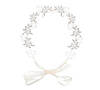 NUSITOU Cerchietto Sposa Rigido in Lega con Cristalli Argento, Accessorio Raffinato per Chioma da Sposa, Decorazione Delicata per Occasioni Speciali e Fotografia
