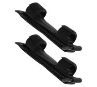 NUSITOU Cinturino Elastico Adattivo per Posate 2 Pezzi in Nylon Nero, Leggero e Stabile, Polsino per Posate Ergonomiche per Anziani e Disabili