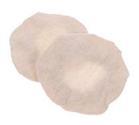 NUSITOU Copri Barattoli in Stoffa Beige Riutilizzabili 2 Pezzi, Copertura per Bottiglia di Stoccaggio, Mantiene Cibo Fresco, Adatto per Uso in Cucina