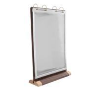 NUSITOU Espositore Porta-menu da Tavolo in Legno di Noce con Base Antiscivolo, Supporto per Menu a Ribalta Formato A4 da 6 Pagine, Porta Cartelli per Ristoranti e Comunicazioni su Tavolo