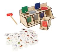 NUSITOU Giocattolo Educativo Stimola Abilità Manuali in Legno Gioco Creativo DIY e Apprendimento Precoce per Carte per Smistamento Rifiuti per Ragazzi e Ragazze
