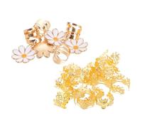 NUSITOU Gioielli per marcatura trecce in lega 135 pezzi con design margherita oro per feste donna