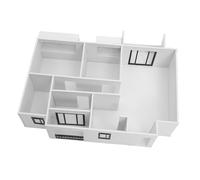 NUSITOU Kit di Appartamento in Miniatura 1:25 Modello Architettonico in Pvc e Acrilico, Facile da Assemblare per Attività Educative Interattive e Modellismo Realistico