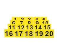 NUSITOU Marcatori Numerici Riutilizzabili 20 Pezzi in Acrilico Bifacciali 1-20 per Segnaposto Tavolo Ristorante e Eventi Speciali 5,5X6,3 CM