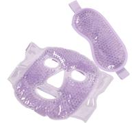 NUSITOU Maschera in Gel per Occhi e Viso Impacco Caldo e Freddo Riutilizzabile, Set Multifunzionale per Sonno e Sollievo da Affaticamento, Design Morbido e Confortevole per Colore Casuale