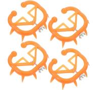 NUSITOU Molletta Naso per Vitelli 4 Pezzi in Plastica Arancione, Strumento Semplice e Facile da Pulire lo Svezzamento di Vitelli e Mucche