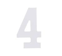 NUSITOU Numero da Tavolo in Legno Bianco Numero 4 per Compleanno e Anniversario Segnaposto Elegante Decorazione Unica per Feste