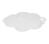 NUSITOU Piatto in Ceramica Bianco Decorazione a Rilievo a Forma di Uva, Resistente al Calore e All'usura, per Ristoranti e Hotel, Elegante e Funzionale per Servire Frutta e Dessert