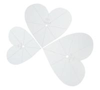 NUSITOU Righelli Patchwork Acrilico da 3 Pezzi Modello a Forma di Cuore, Righello per Cucito Tessuti Resistente All’abrasione, Strumento per Quilting e Cucito Fai da Te, Leggero