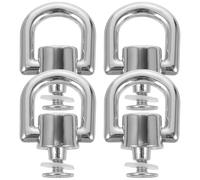 NUSITOU Rivetti ad Anelli in Lega di Zinco 4 Pezzi Vite, Anelli Girevoli a 360° per Borse, Portafogli e Accessori Fai da Te, Hardware per Tracolle e Pelle, Chiusure Artigianali