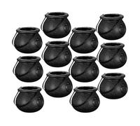 NUSITOU Secchielli per Caramelle Stregato di Halloween Set 12 in Plastica Nera per Dolcetti e Monete , Decorazioni per Festa di Halloween