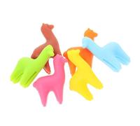 NUSITOU Segnabicchieri 6 Pezzi in Silicone a Forma di Alpaca Facile da Usare, Design Creativo per Vino Rosso per Feste e Convivialità