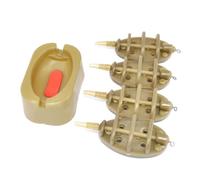NUSITOU Set 1 Confezione Inline Method Feeder per Pesca con Carpfishing 4 Piombi in Piombo da 15/20/25/35g e Stampi Accessori per Pesce Ciprinide