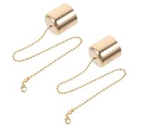 NUSITOU Set 2 Pezzi Spegni Candela in Ottone, Copertura Stoppino Anti Schizzi, Accessorio Leggero per Candele da Casa e Decorazione