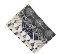NUSITOU Set 5 Pezzi Sacchetti da Viaggio in Cotone e Lino Coulisse, Pieghevoli e Protettivi per Posate come Forchetta e Cucchiaio, per Viaggi Stili multipli