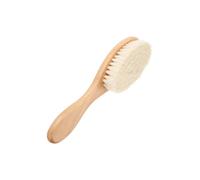 NUSITOU Spazzola per Barba Curva in Legno e Lana Beige Resistente Agli Urti per Pulizia della Barba Sotto la Doccia Uso Domestico