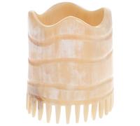 NUSITOU Spazzola per Massaggio al Capelluto in Plastico Marrone Denti Fini e Manico Ergonomico per Rilassamento e Sollievo dallo Stress Stili multipli