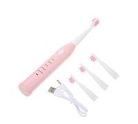 NUSITOU Spazzolino Elettrico per Set 1 Testina Sostituibile, Setole Morbide, e Ricaricabile Usb, Design Rosa in Abs Adatto per Denti e Smalto