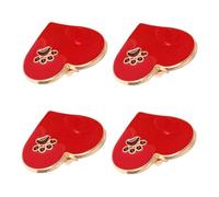 NUSITOU Spilla a Forma di Cane Impronta di Zampa Smaltata, Set da 4 Pezzi in Lega, Accessorio Leggero per Giacche, Borse e Outfit Casual, Regalo per Amanti degli Animali