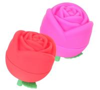 NUSITOU Stampi per Ghiaccio a Forma di Rosa in Silicone 2 Pezzi Superficie Liscia e Design Antigoccia per Scene Decorative e Cocktail Raffinati